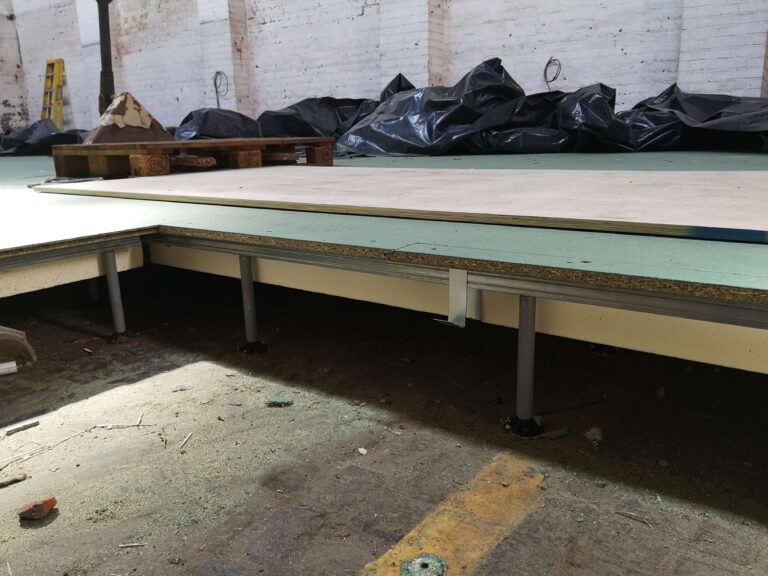 SubFloor Raised Steel Floor, Lime Shed, Liverpool Floor Levelling