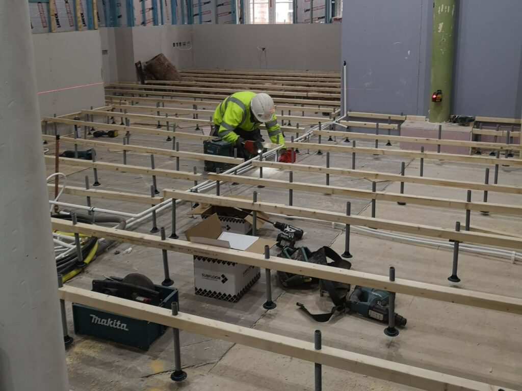 SubFloor Acoustic Raised Floor, Renovating 12 Apartments in Nottingham ...